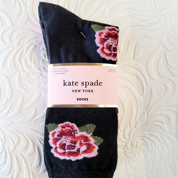 Kate Spade Crew Sock Bundle of 3 - Picture 4 of 5